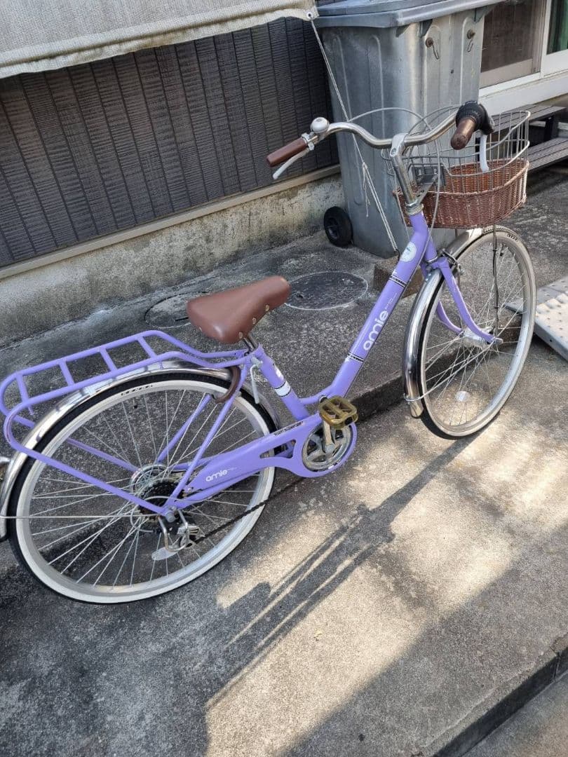 子供　自転車　24インチ　ライトパープル　6段ギア　女の子　キッズ