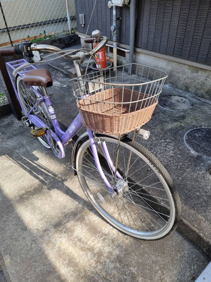 子供　自転車　24インチ　ライトパープル　6段ギア　女の子　キッズ