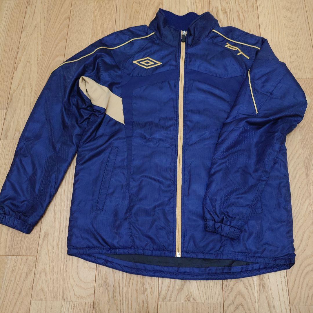 Umbro ネイビー ジャケット パンツセット 上下セット　中綿入りピステ　L