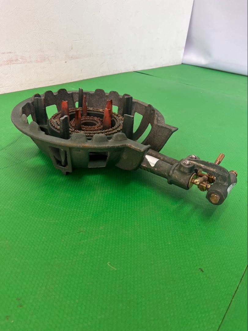 ☆工場整備品☆タチバナ製作所　鋳物コンロ　2連バーナー