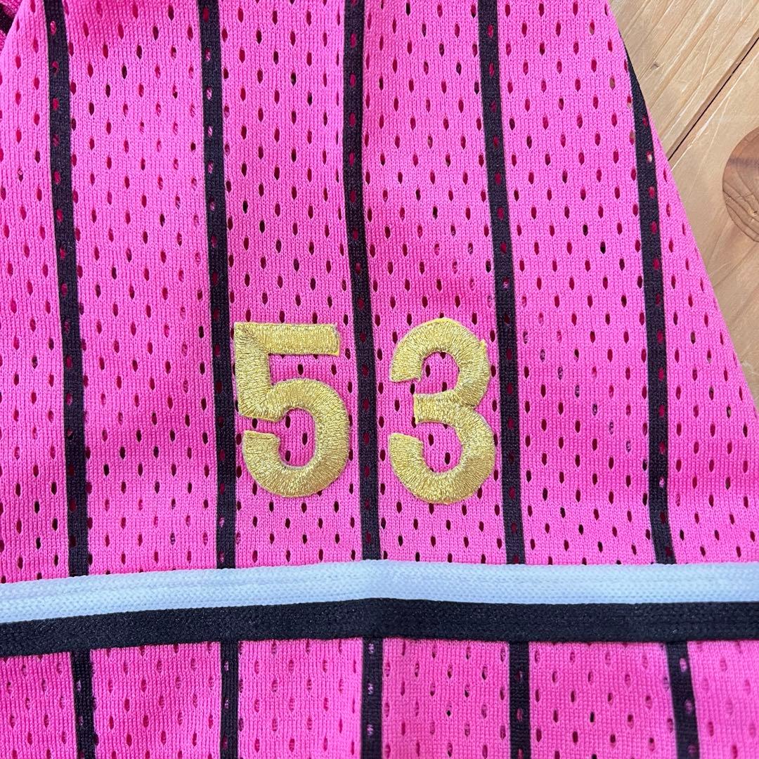 阪神 タイガース ユニフォーム ピンク 53 赤星選手 応援 グッズ　Mサイズ