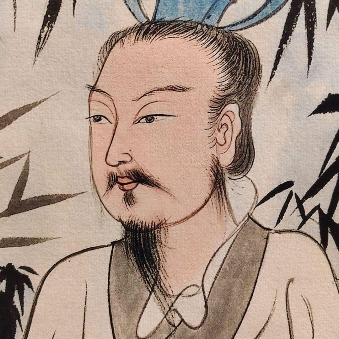 张大千 竹荫高仕 中国画 掛け軸 水墨画 和室 玄関 茶室 壁掛け 美術品