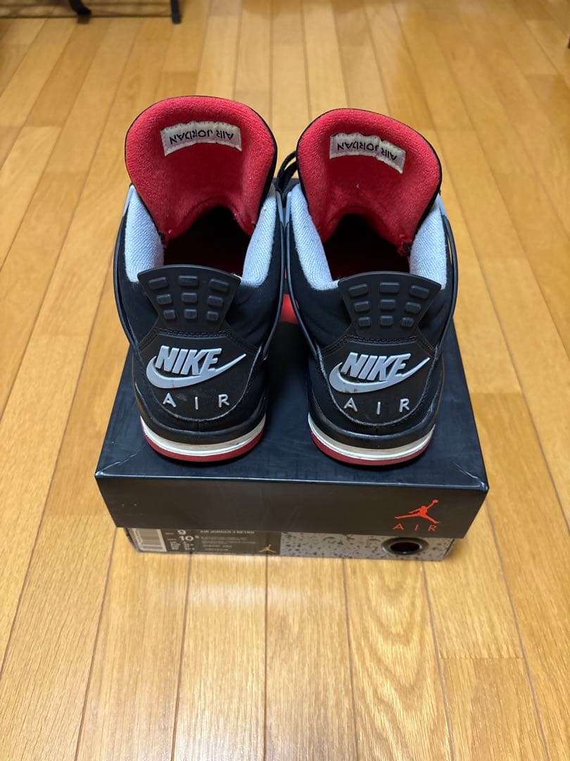 Nike Air Jordan 4 ブラック/レッド/グレー