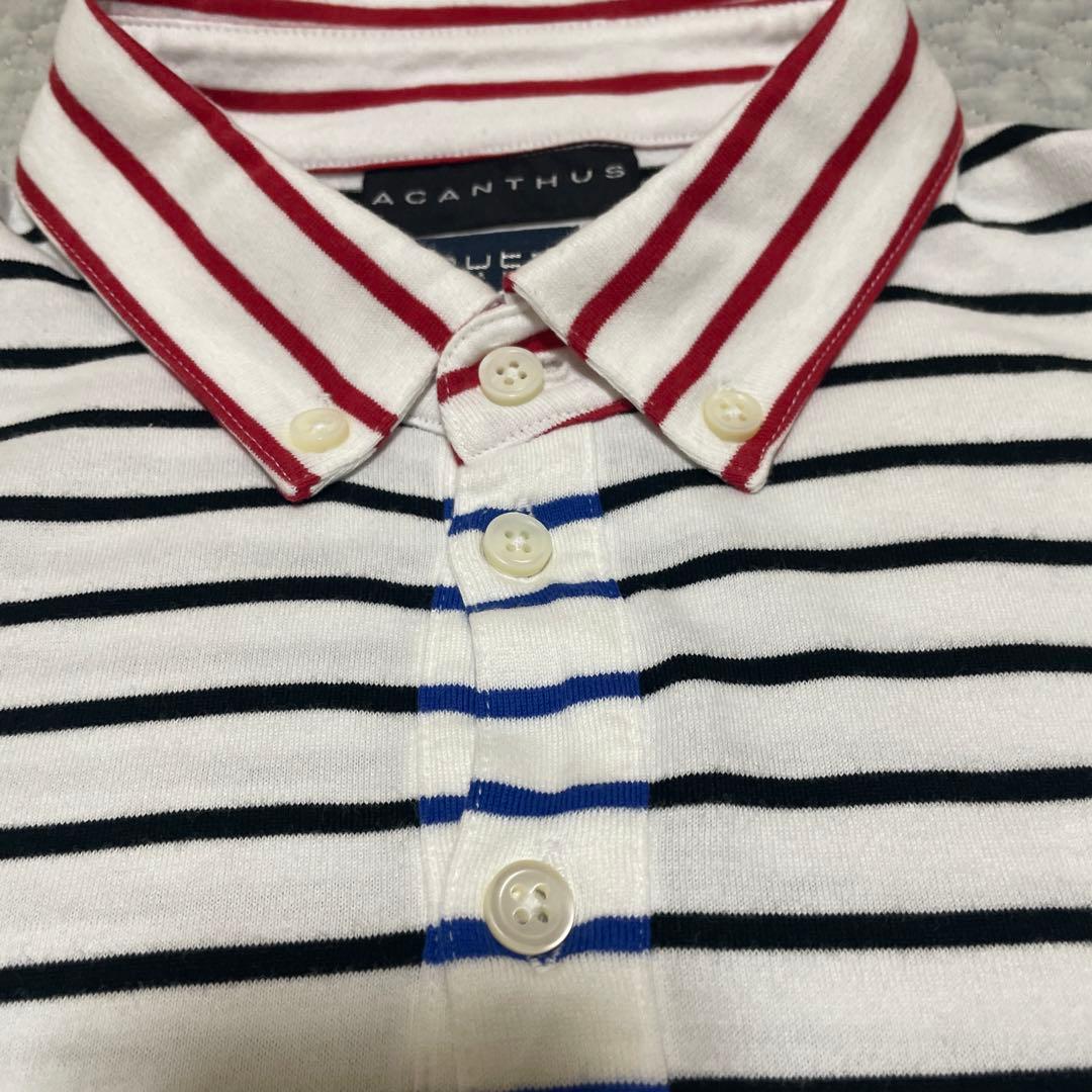 ACANTHUS × muta MARINE クレイジーボーダー ポロシャツ L