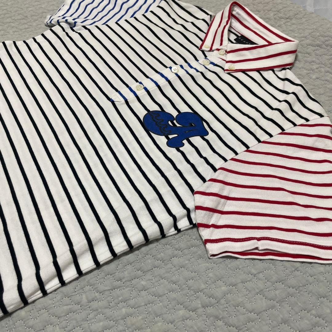 ACANTHUS × muta MARINE クレイジーボーダー ポロシャツ L