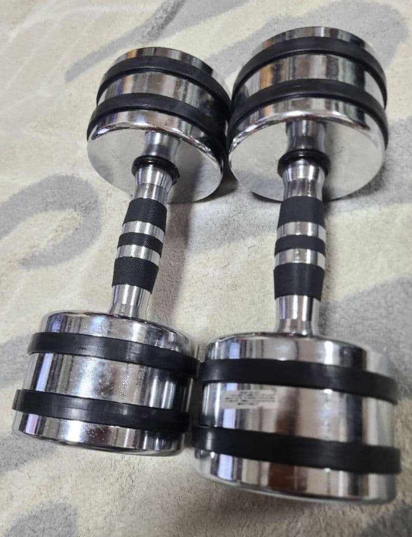 た*ま様 クロームダンベル 9kg × 2個セット コアブレード 筋トレ　 トレ