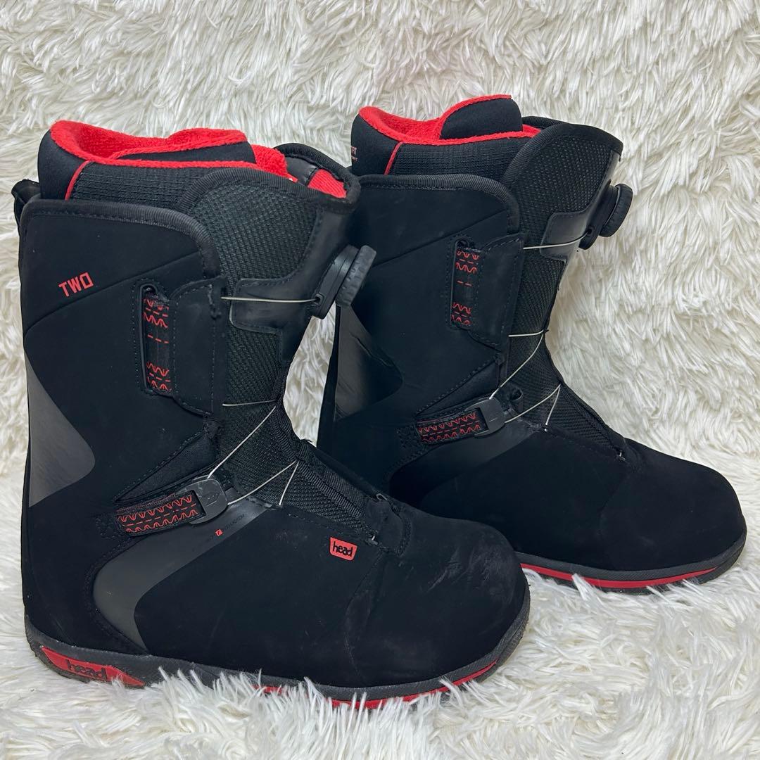 HEAD TWO BOA スノーボードブーツ 25.5 ブラックレッド　メンズ