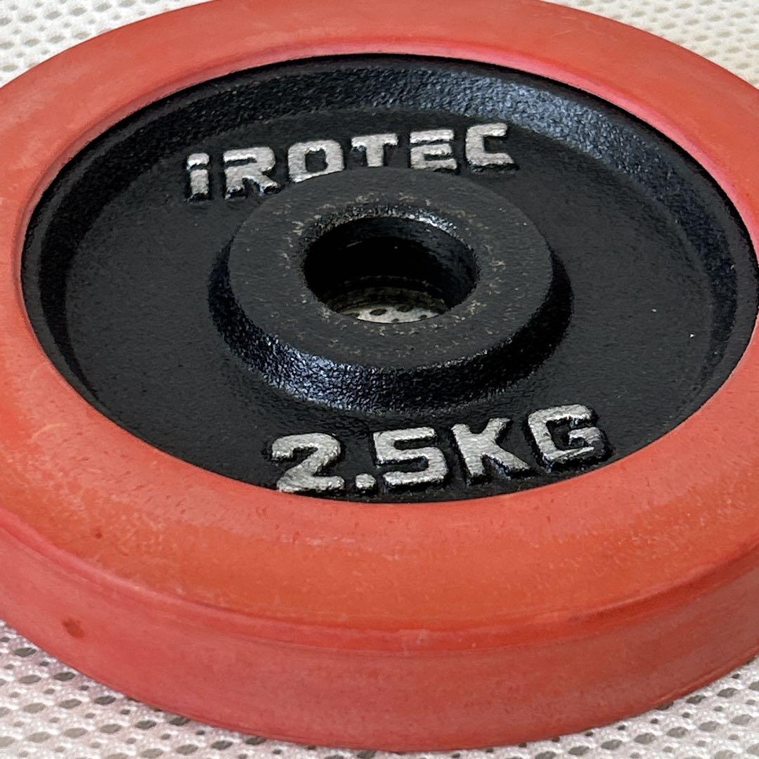 IROTEC ラバー付きダンベルプレート 1.25kg 2.5kg シャフト