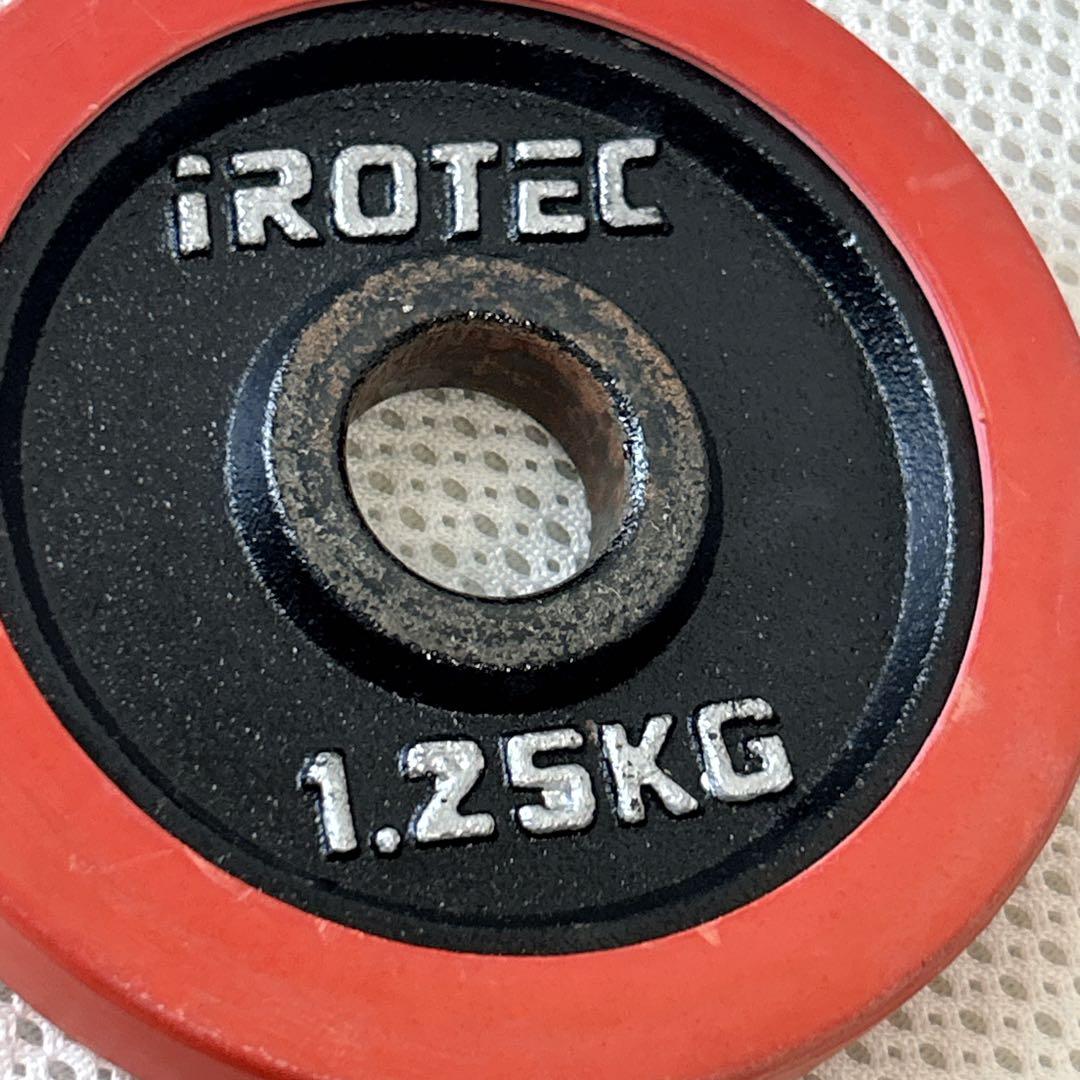 IROTEC ラバー付きダンベルプレート 1.25kg 2.5kg シャフト
