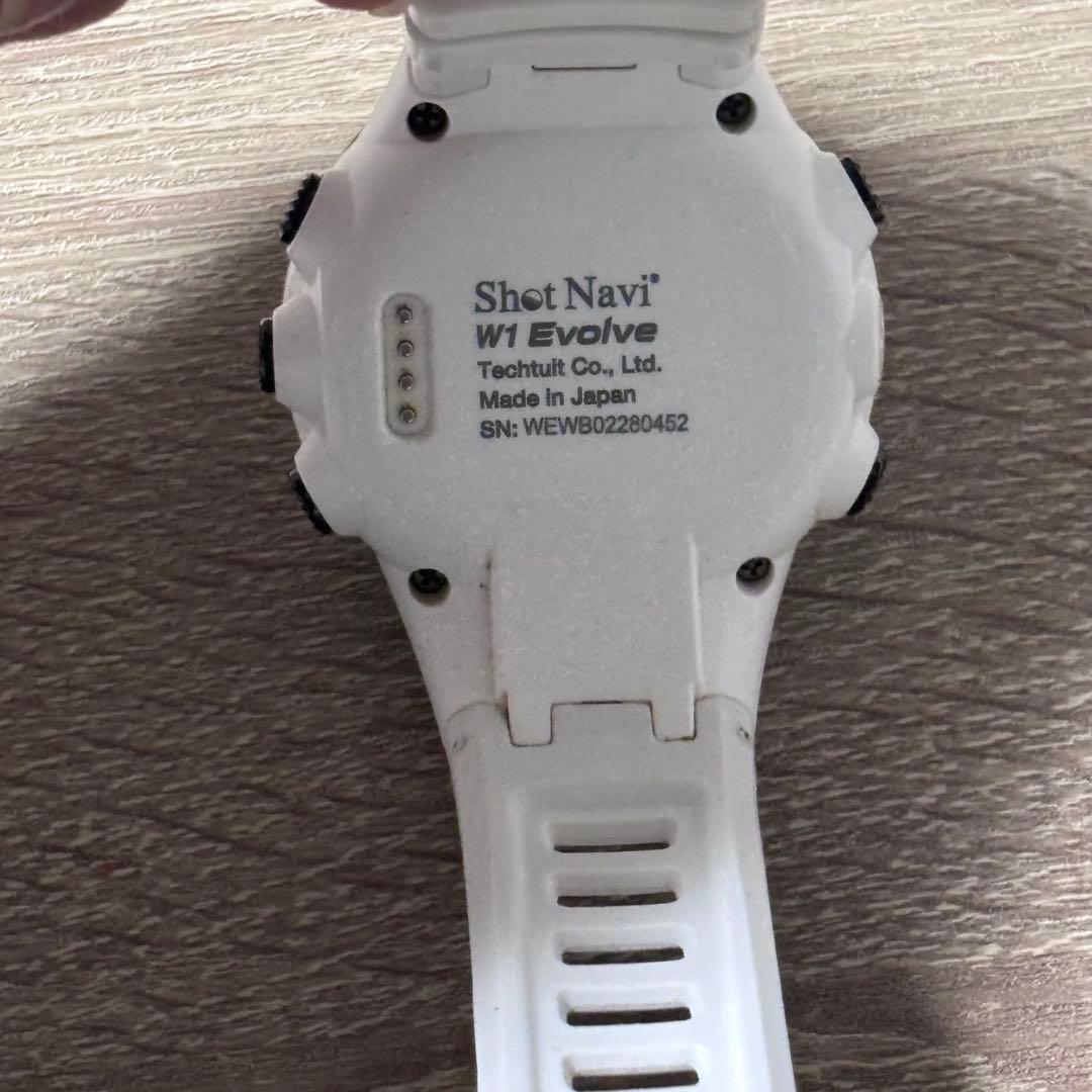 Shot Navi W1 Evolve ホワイト 充電ケーブル付き