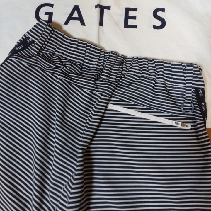 ⭐美品⭐パーリーゲイツ⭐PGG⭐ストライプパンツ⭐白&濃紺⭐M⭐