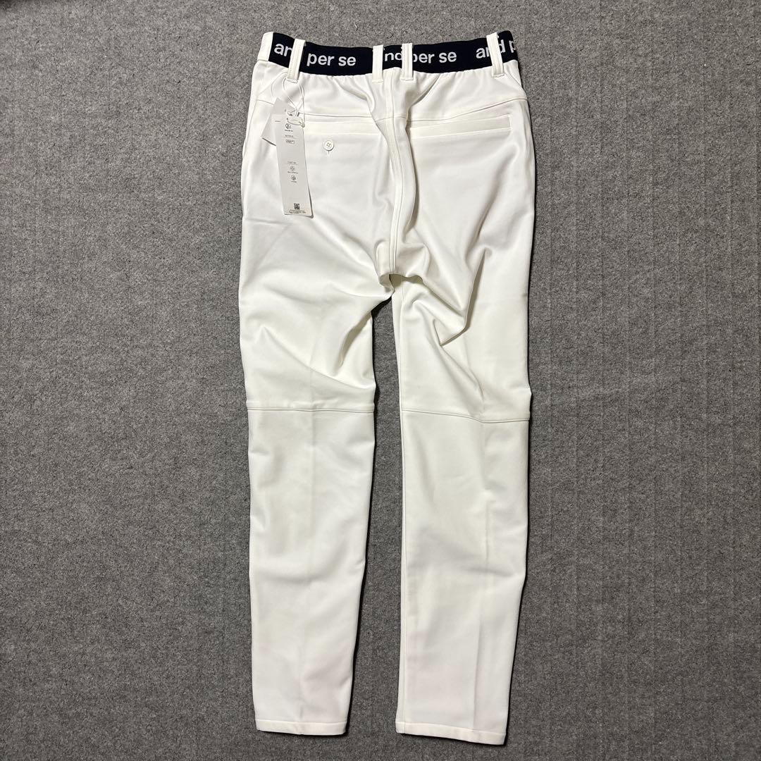 Mサイズ ★新品 アンパスィ ストレッチ ゴルフパンツ 白 AMF5043F3