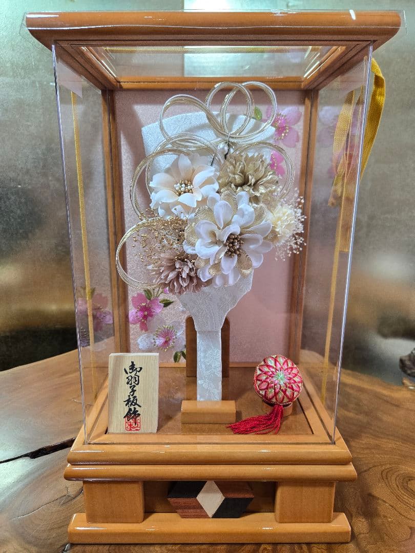 【展示品限り】正月飾り　羽子板　ケース飾り　※閉店セール　H27
