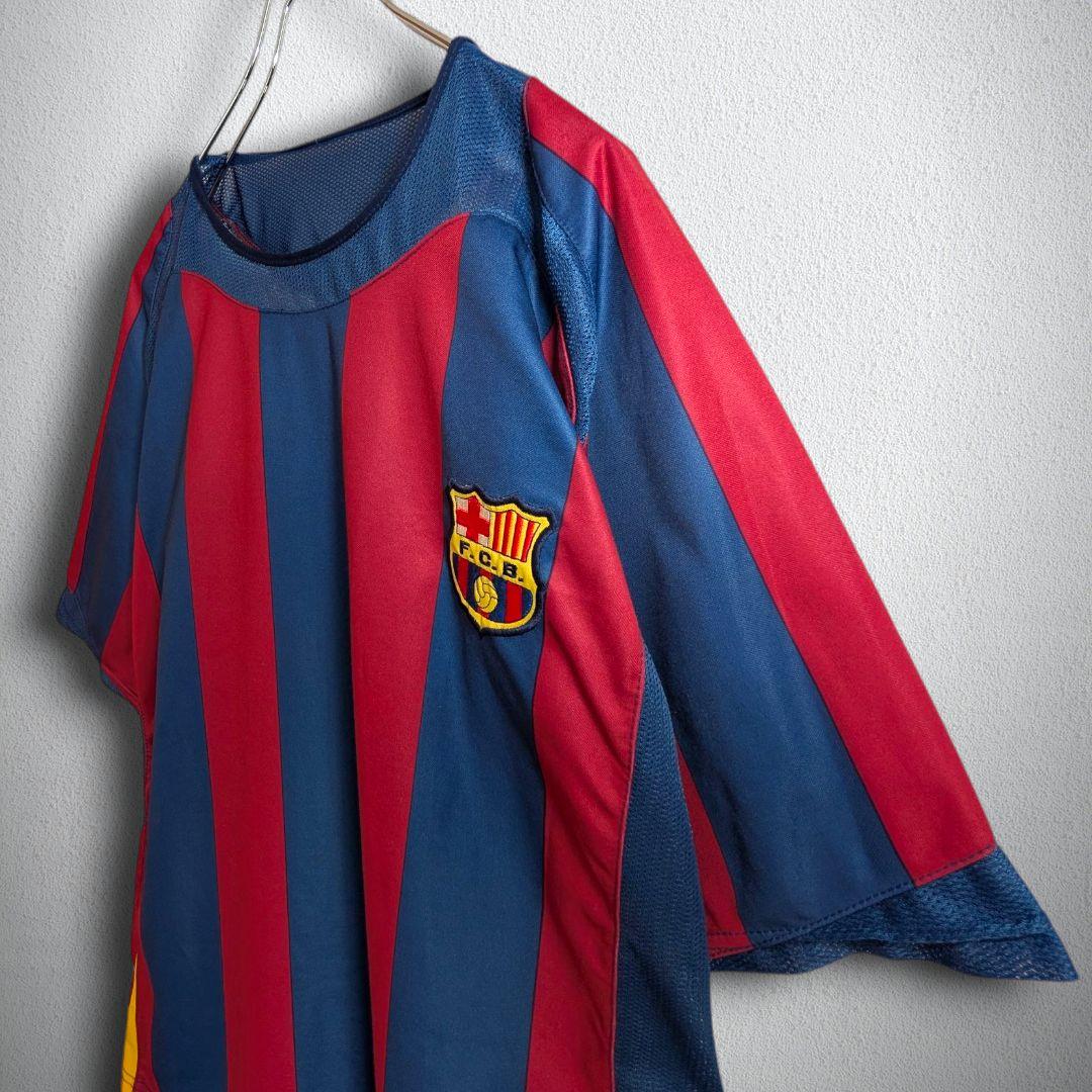 古着 サッカー ユニフォーム バルセロナ ストライプ メッシ ＃19