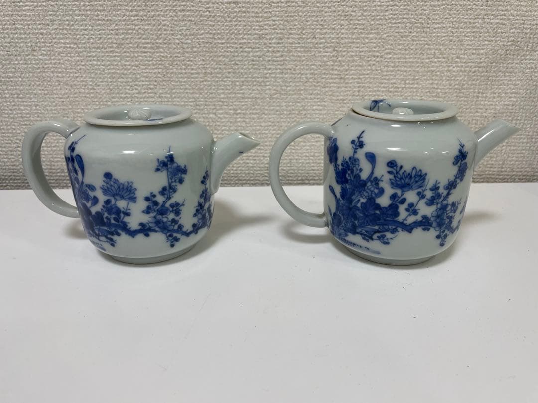 【現状品】染付 陶器 急須 湯呑み 大化年制 まとめ アンティーク レトロ