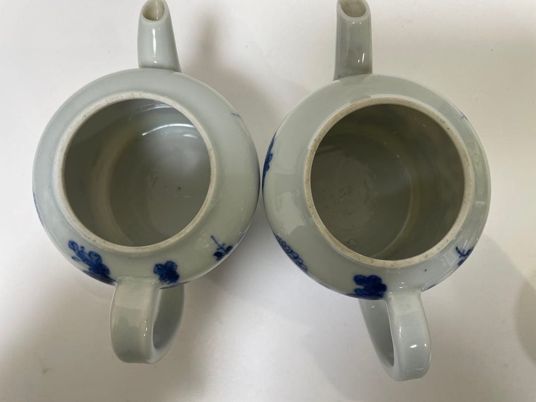 【現状品】染付 陶器 急須 湯呑み 大化年制 まとめ アンティーク レトロ
