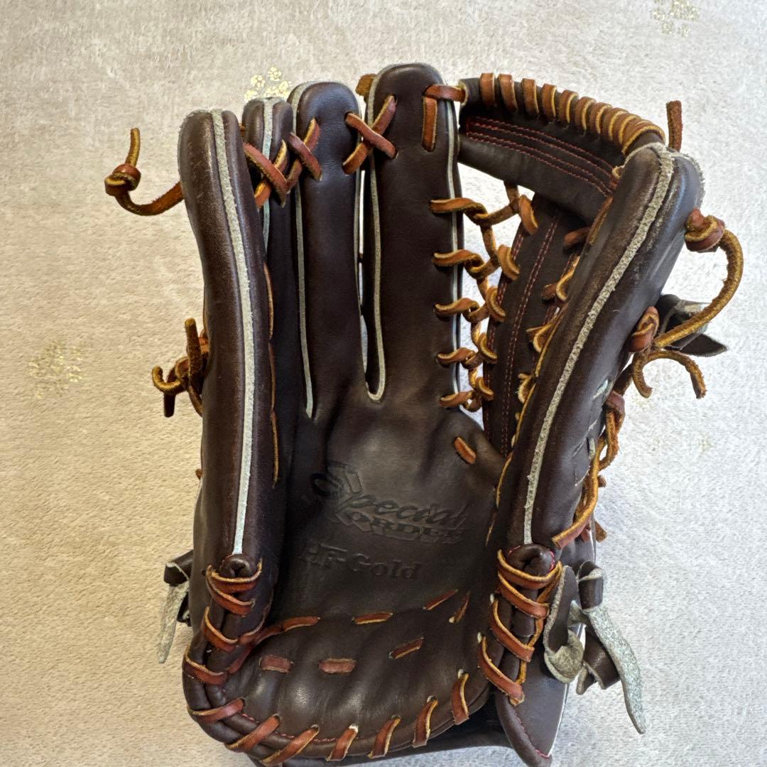 ハイゴールド硬式グローブ 左投げ用 ブラウン
