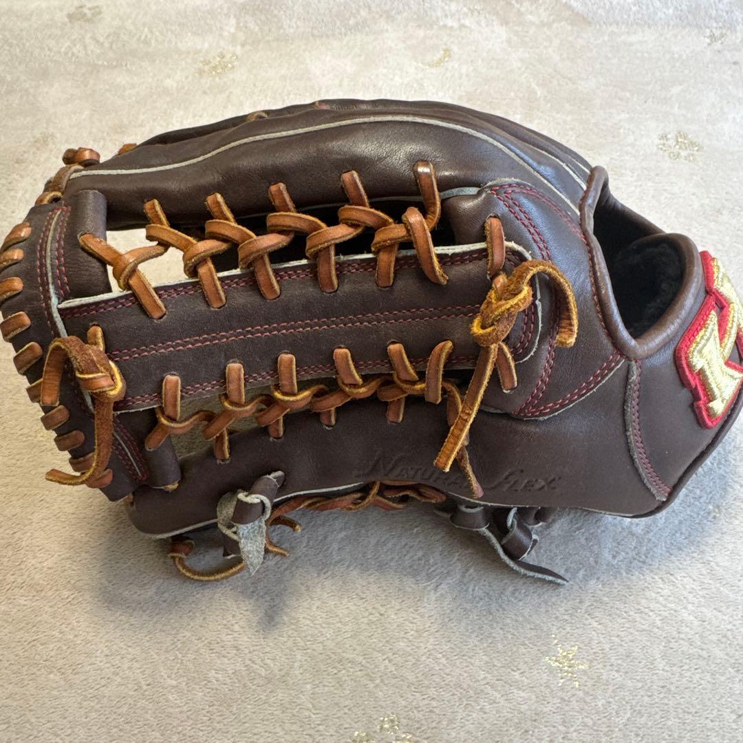 ハイゴールド硬式グローブ 左投げ用 ブラウン