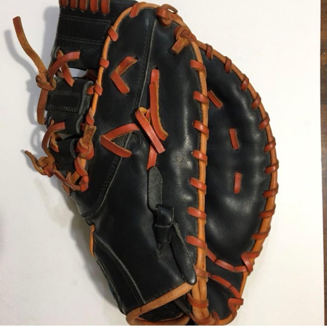 Mizuno 軟式グローブ 黒/オレンジ　ファーストミット