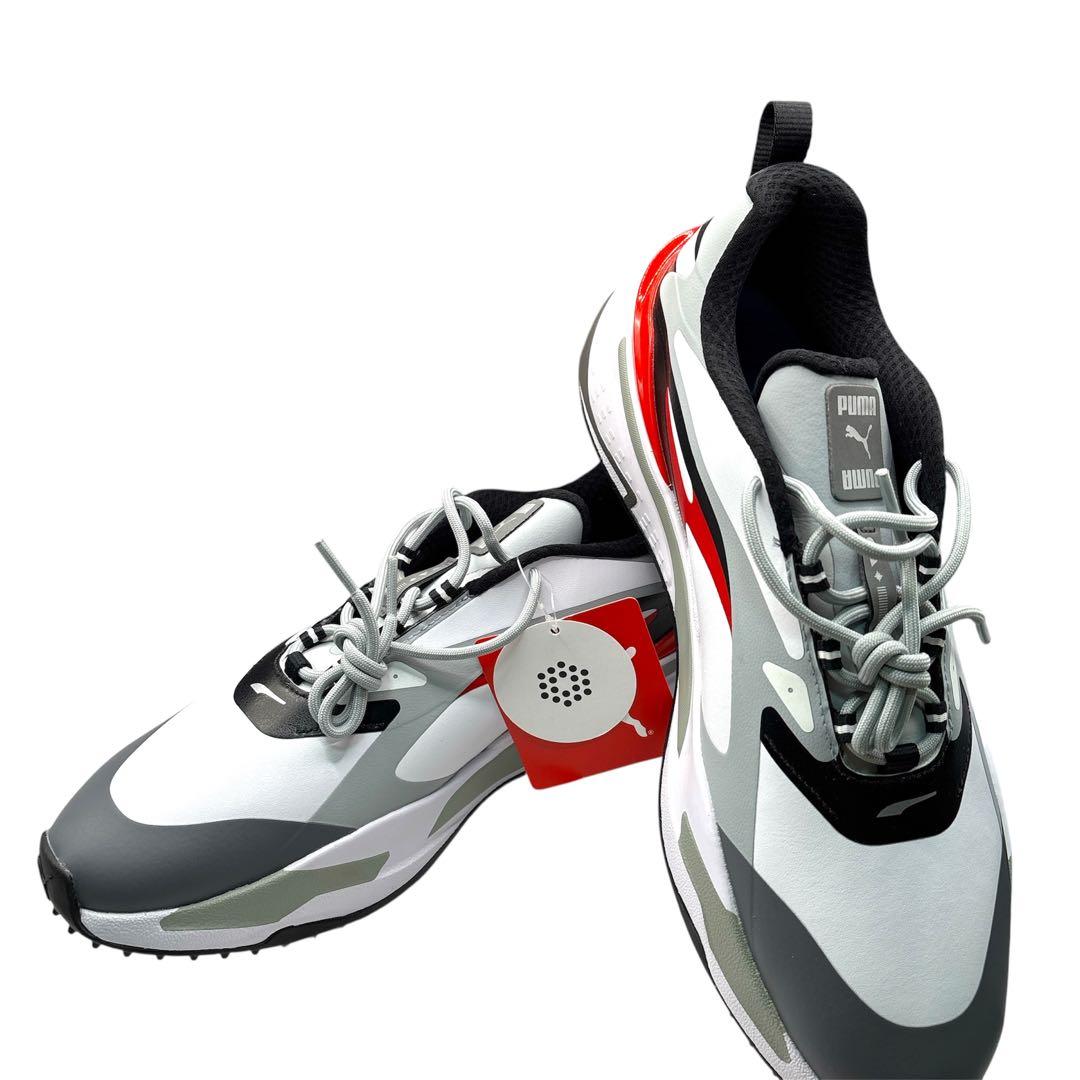 PUMA ゴルフシューズ GSファスト 27cm 白赤 新品