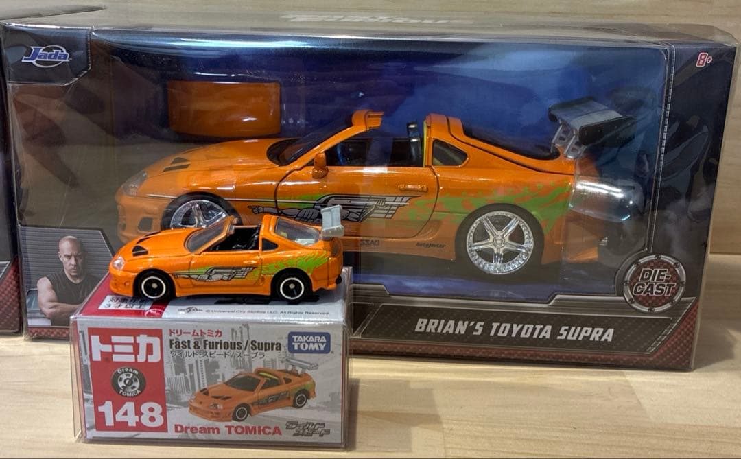 ワイルドスピード　ダイキャスト　ダッジチャージャー　トヨタ　スープラ