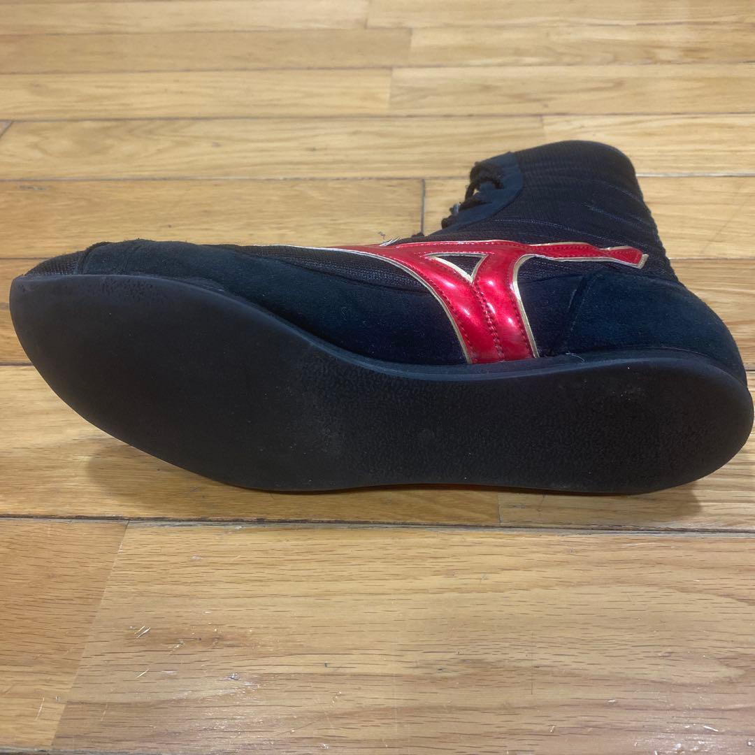MIZUNO ボクシングシューズ　黒×赤金　27.5cm