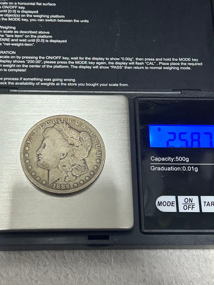モルガンダラー 1889年 25.8g