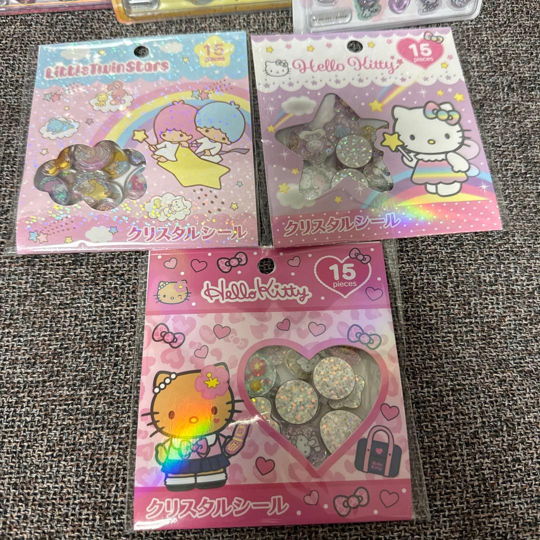 正規品　サンリオ　コットン　うるちゅる　ドロップジュエリー　おはじきシール