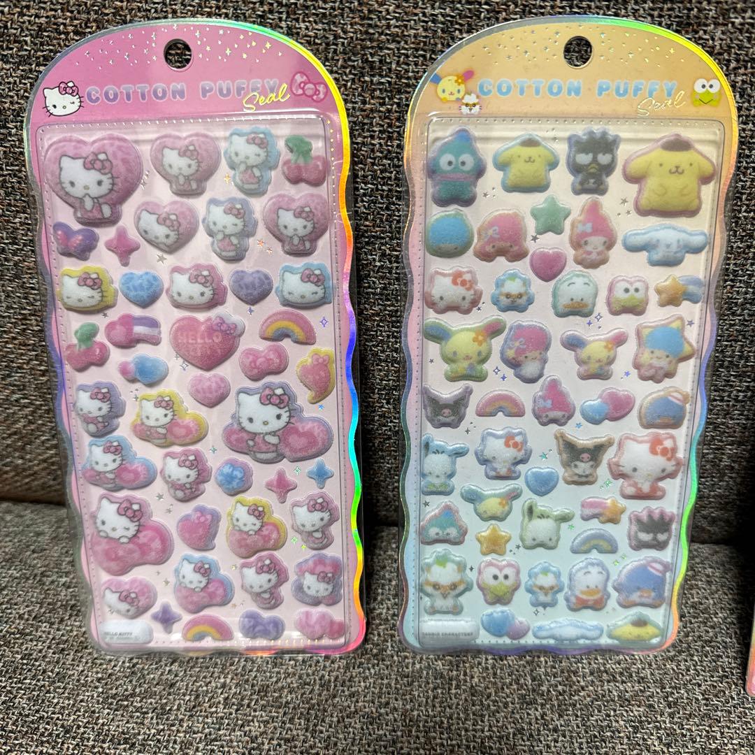正規品　サンリオ　コットン　うるちゅる　ドロップジュエリー　おはじきシール