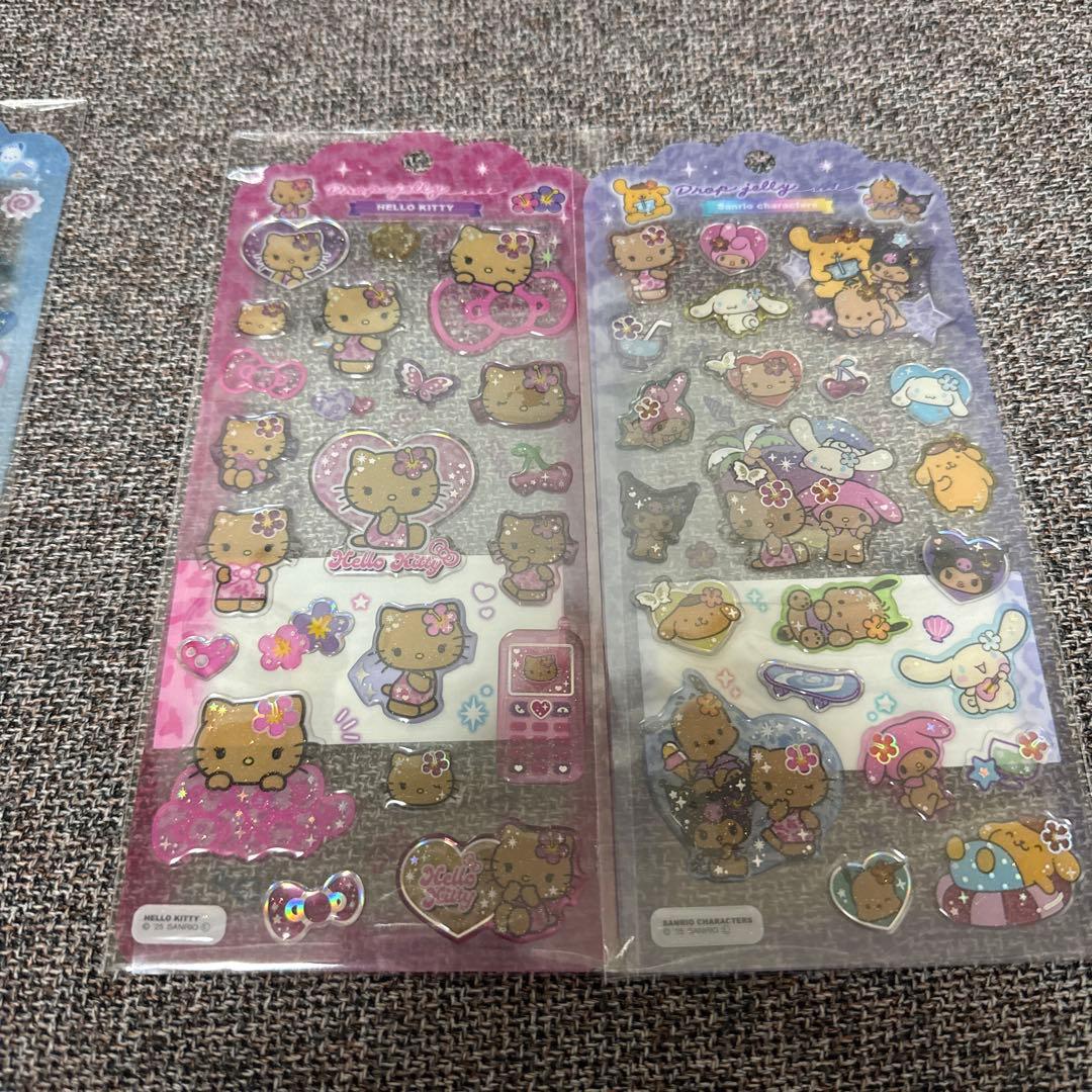 正規品　サンリオ　コットン　うるちゅる　ドロップジュエリー　おはじきシール