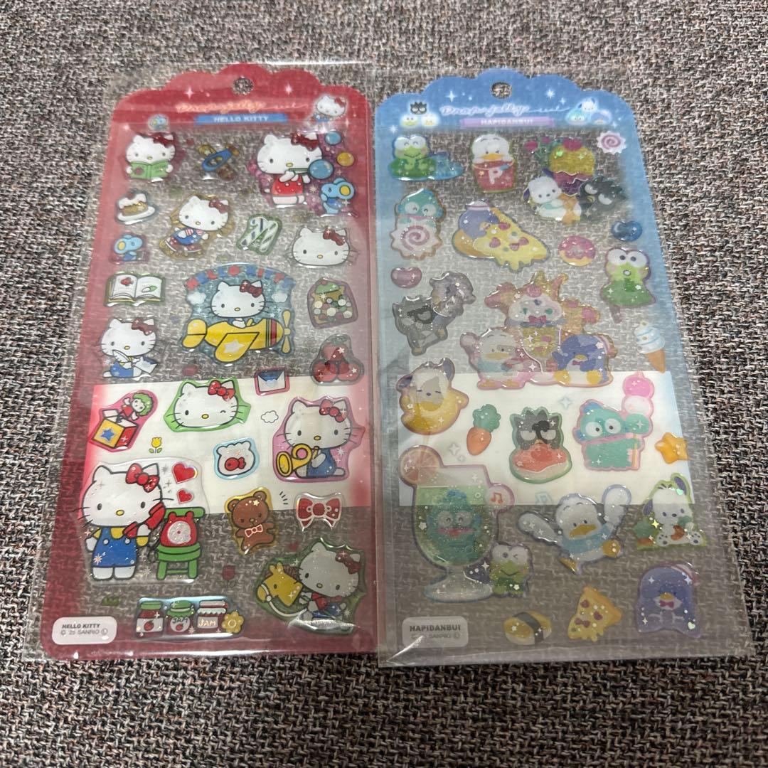 正規品　サンリオ　コットン　うるちゅる　ドロップジュエリー　おはじきシール