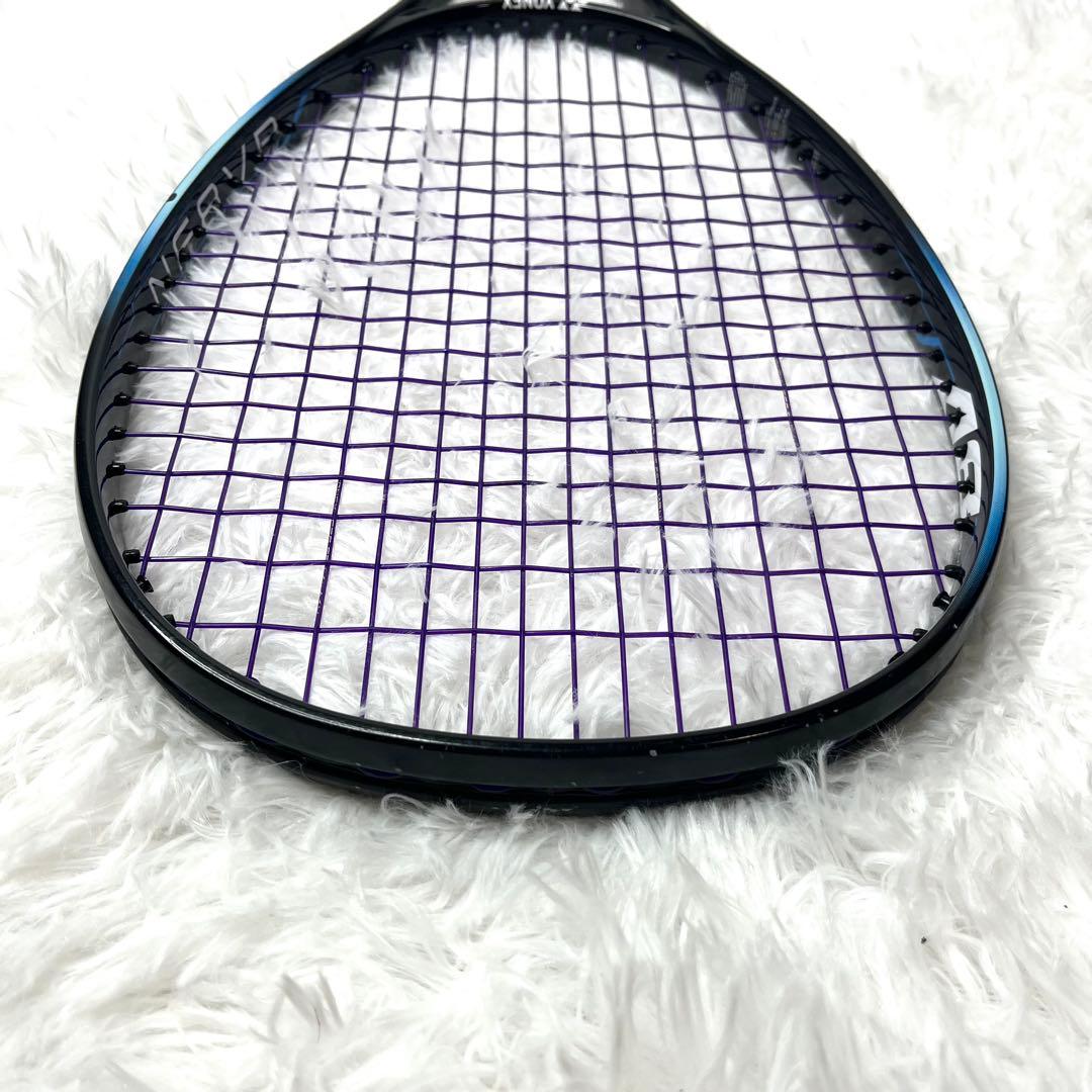【美品】 ヨネックス ナノフォース8v REV UL1 ソフトテニスラケット 黒