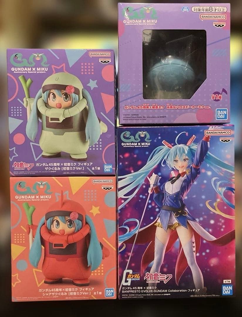 まとめ買い得！ガンダム45周年×初音ミク フィギュア 4体