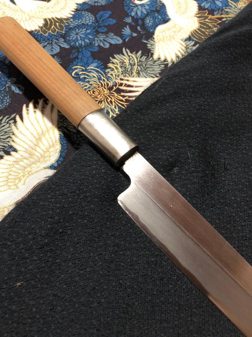 【研ぎ済み】青鋼・手打ち　堺秀晴　柳刃包丁　刺身包丁　和包丁　ナイフ　料理　釣り