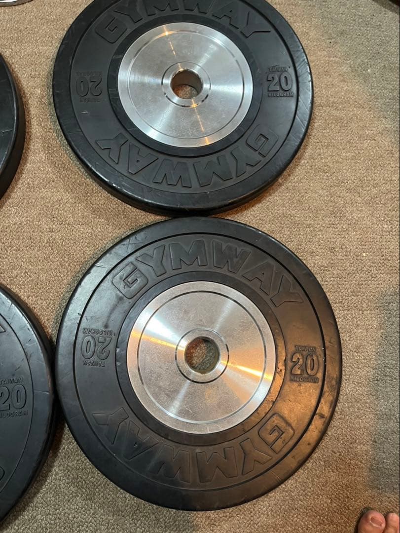 GYMWAY 薄型トレーニングバンパープレート　セット　※4月まで※