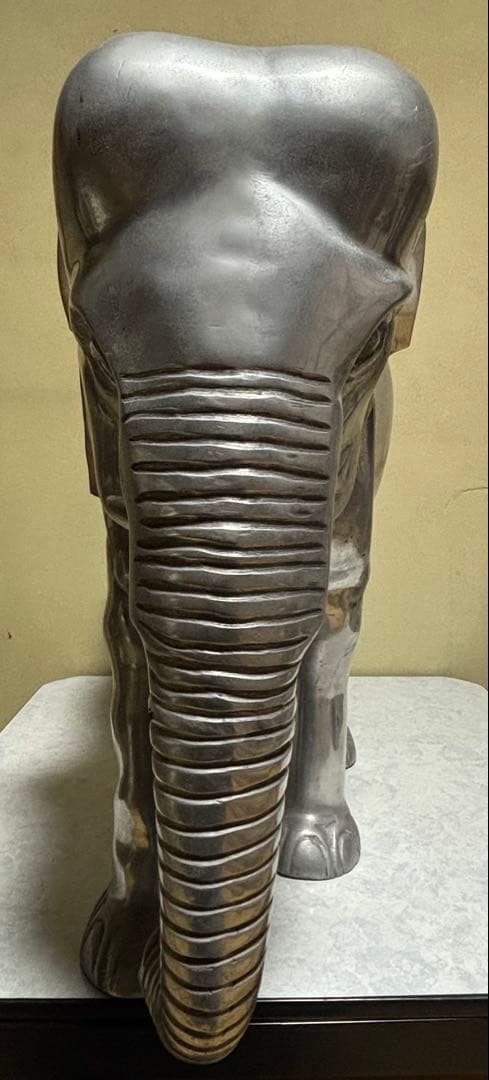 BIG！！象 金属 オブジェ 置物 インテリア 24kg