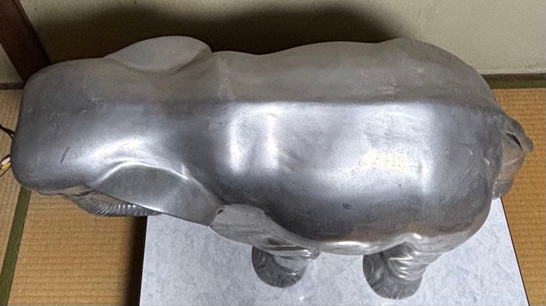 BIG！！象 金属 オブジェ 置物 インテリア 24kg