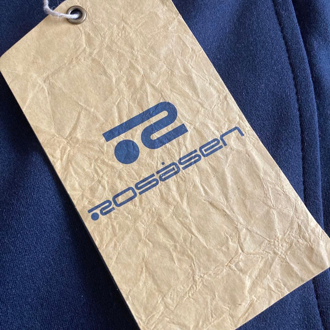 新品 Rosasen メンズゴルフパンツ 裏起毛 ウエストゴム ネイビー85cm