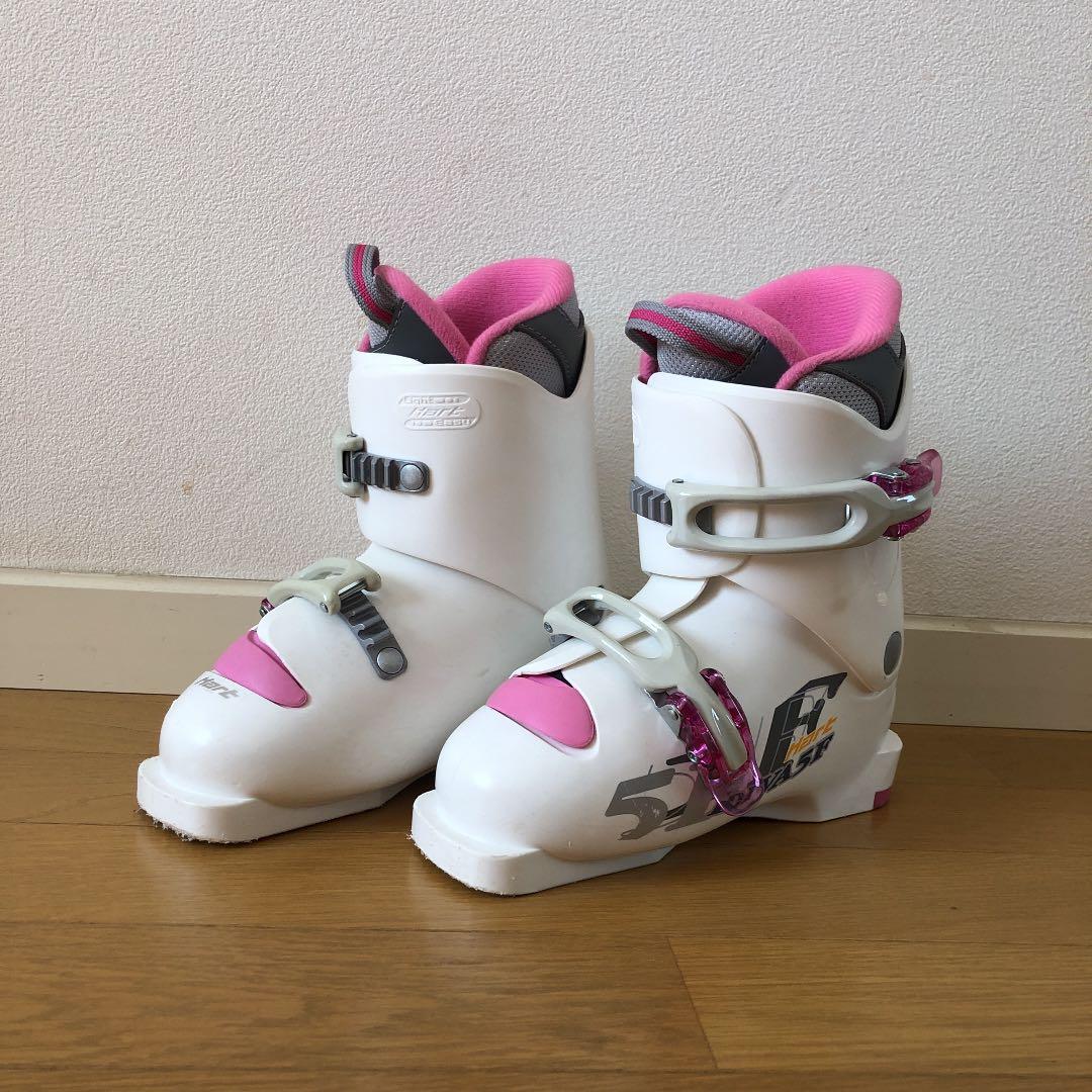 ジュニアスキーブーツ　ストック　セット
