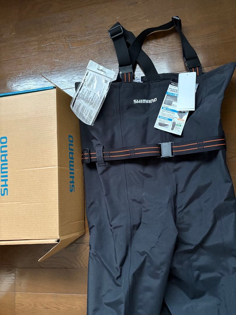 【新品未使用】SHIMANO FF-054T シマノチェストハイウェーダーL 黒