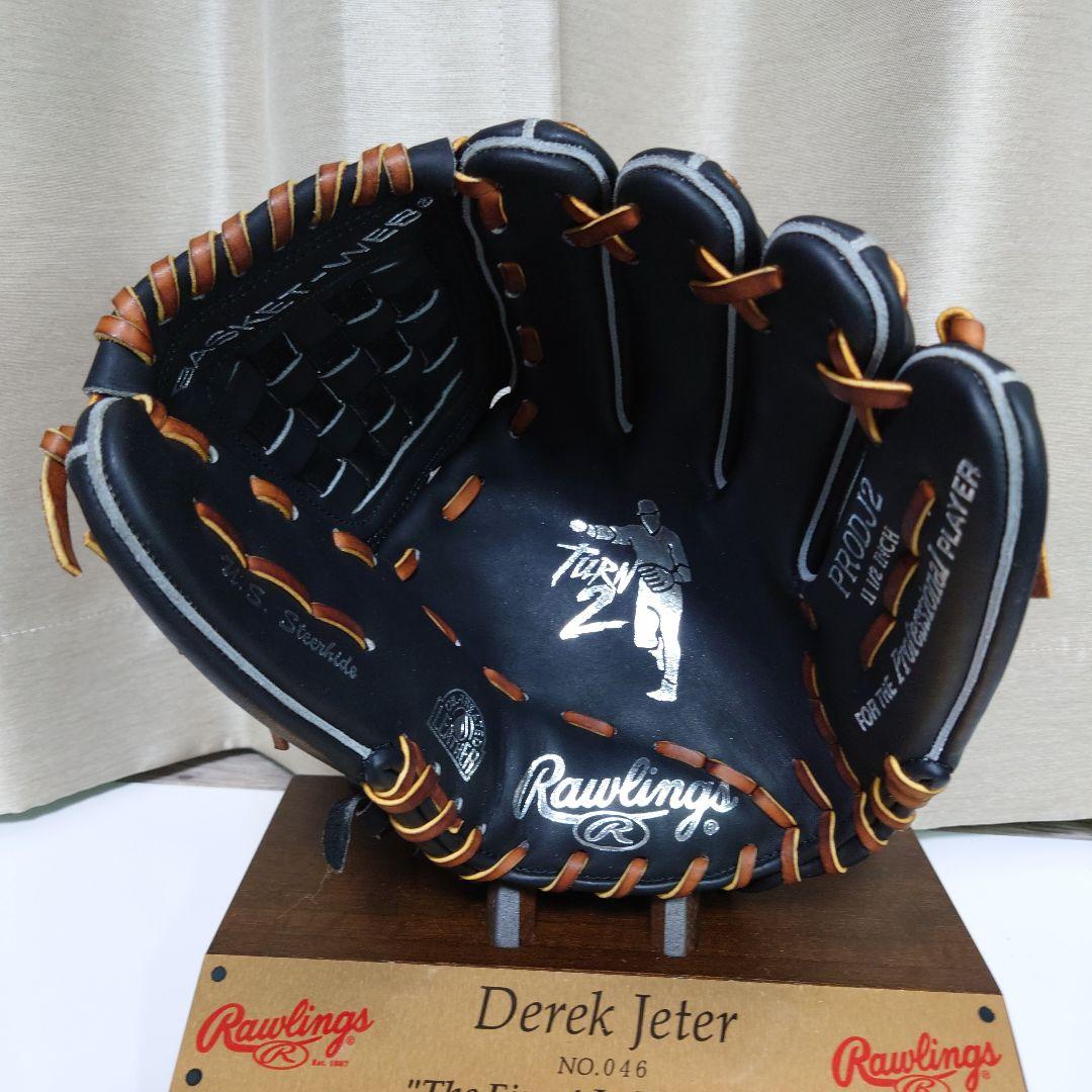 Derek Jeter Rawlings グローブ 展示用ケース付きRーMLB