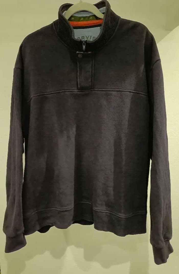 ORVIS　ハーフジップスウェット　オービス　フライ柄　XL　フライフィッシング