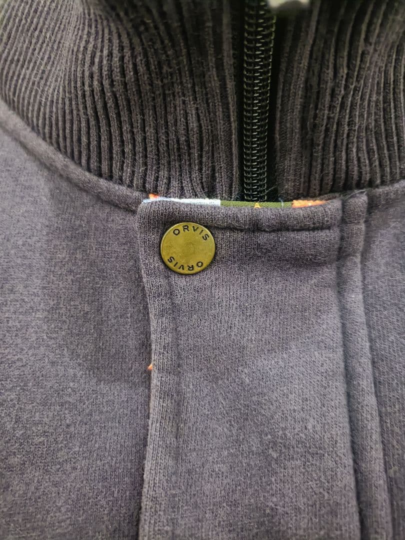 ORVIS　ハーフジップスウェット　オービス　フライ柄　XL　フライフィッシング
