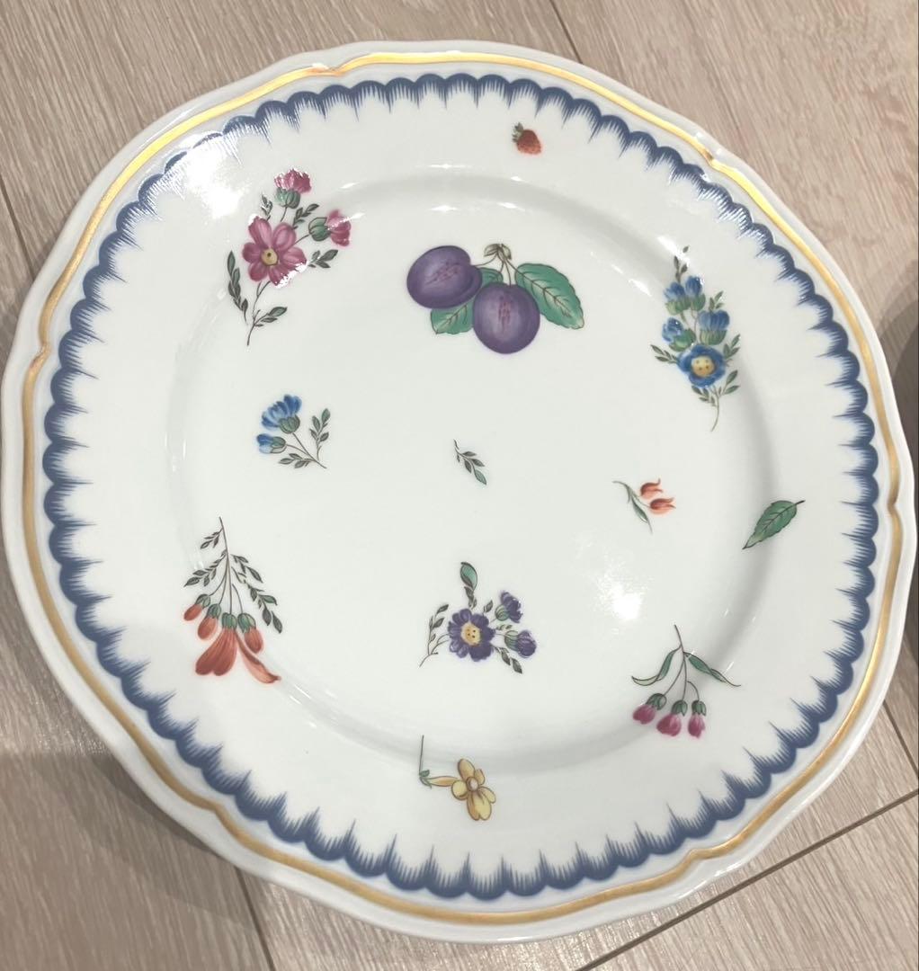 リチャードジノリ 丸皿 ケーキ皿 小皿 イタリアンフルーツ柄 2枚セット