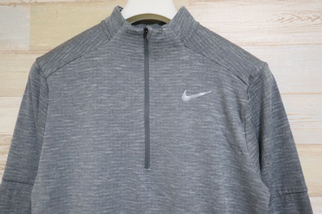 ナイキ　NIKE メンズ　ランニング ハーフジップ 長袖シャツ 裏起毛　冬用