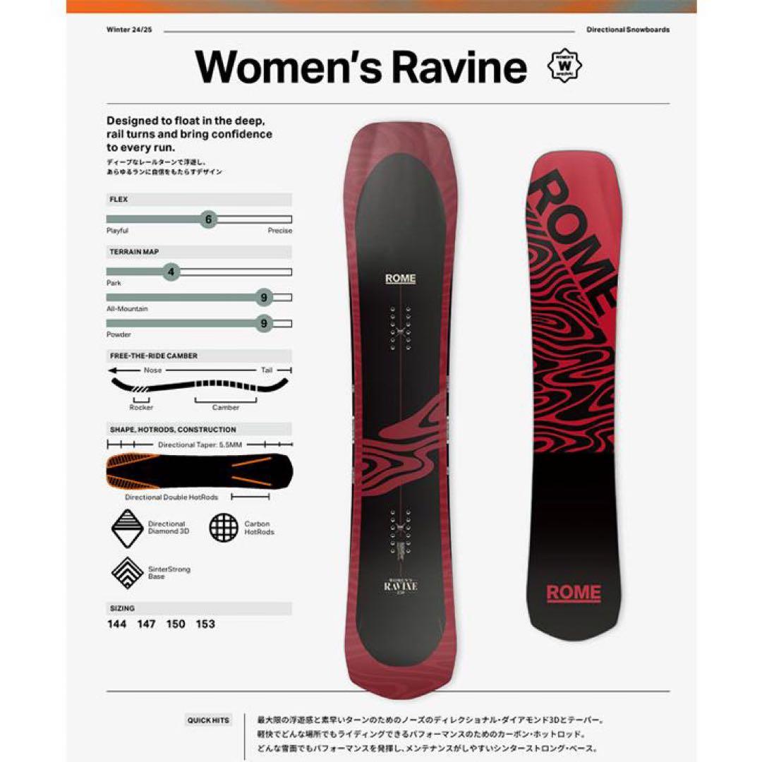 24/25’ ROME SDS Women’s RAVINE 144 新品未使用