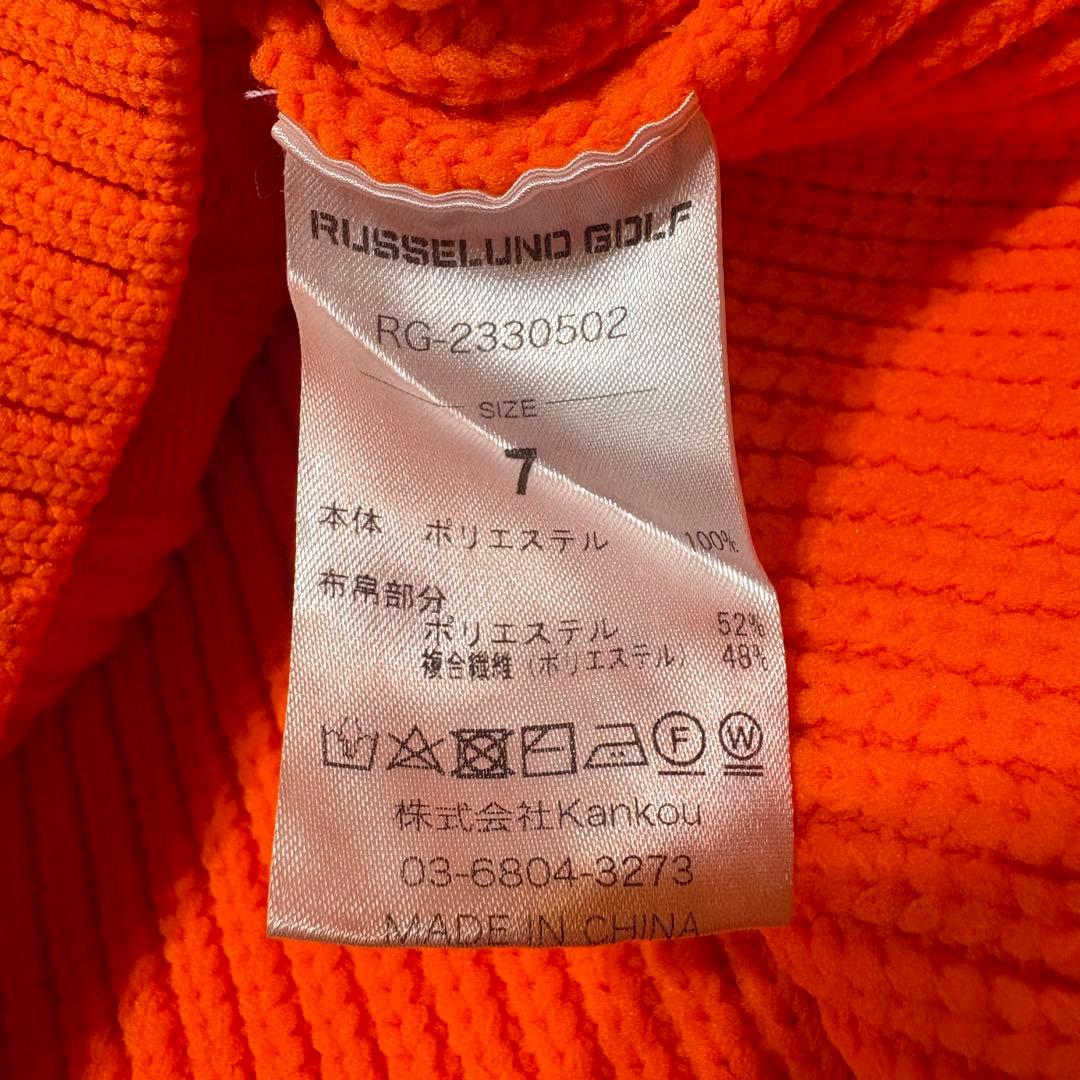 【RUSSELUNO GOLF】新品　軽量ニットベスト　メンズ３Ｌ　オレンジ