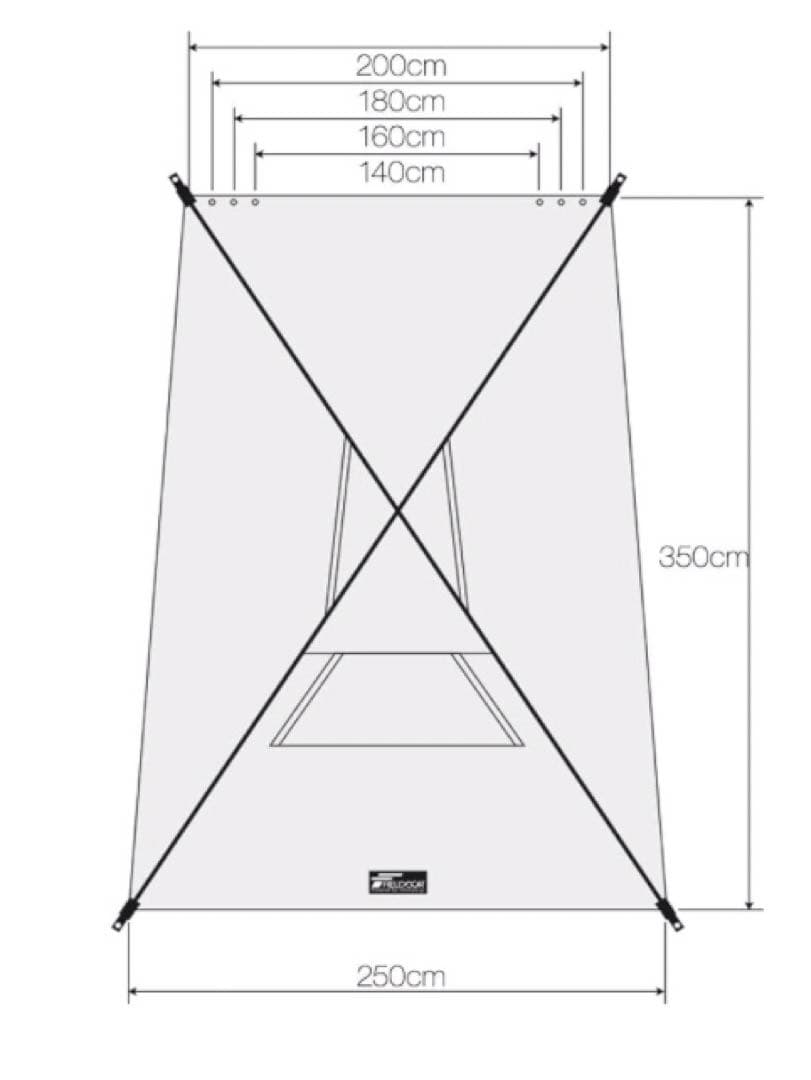 つうちゃんです　新品FIELDOOR カーサイドタープ 車用タープポール付