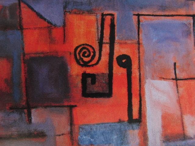 田井雄二、【見つめる顔 】、希少な額装用画集画、新品高級額 額装付