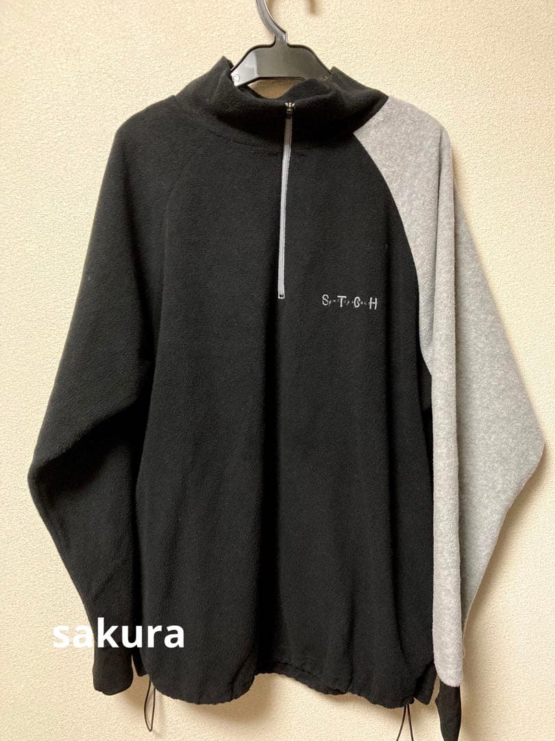 完売品＊ANTIQUA GOLF × STCH＊ロゴ入りフリーストップス 黒